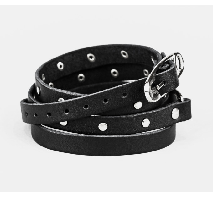 Leather wrap bracelet for men or women, code 8067