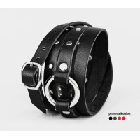 Leather wrap bracelet for men or women, code 8068