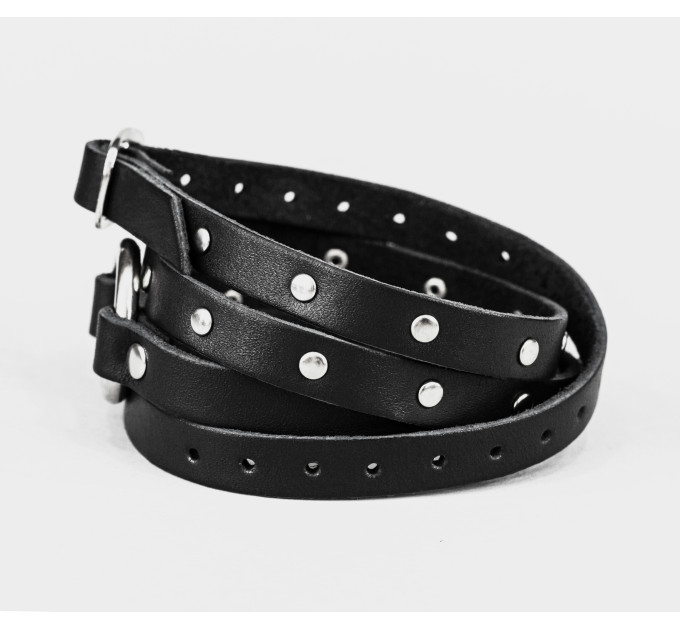 Leather wrap bracelet for men or women, code 8068