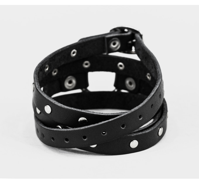 Leather wrap bracelet for men or women, code 8068