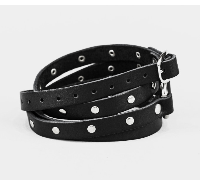 Leather wrap bracelet for men or women, code 8068