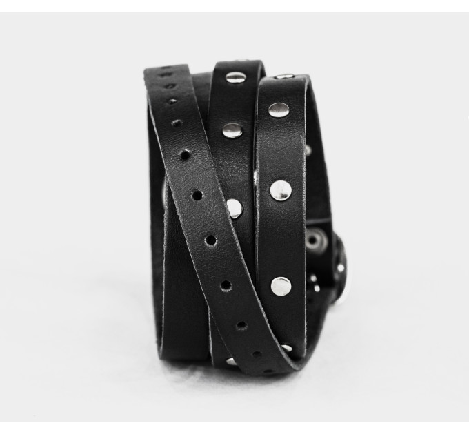 Leather wrap bracelet for men or women, code 8068