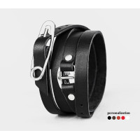 Leather wrap bracelet for men or women, code 8069