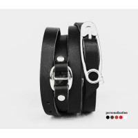 Leather wrap bracelet for men or women, code 8069