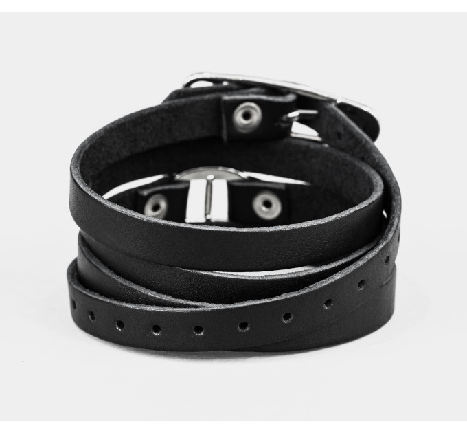 Leather wrap bracelet for men or women, code 8069