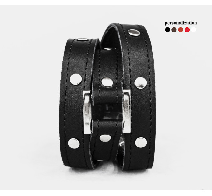 Leather wrap bracelet for men or women, code 8070st