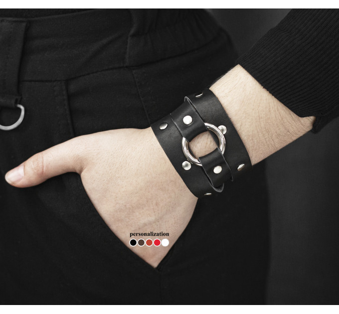 Leather wrap bracelet for men or women, code 8071