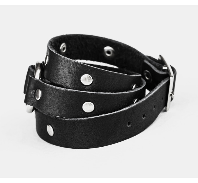 Leather wrap bracelet for men or women, code 8071