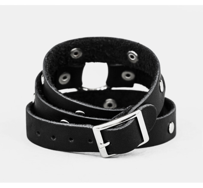 Leather wrap bracelet for men or women, code 8071