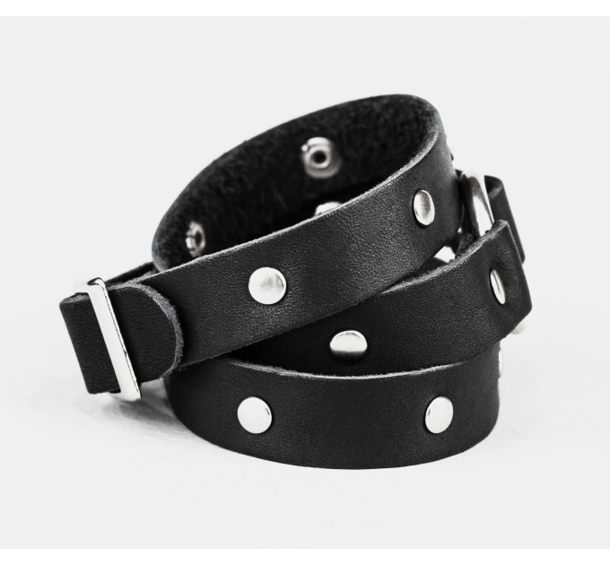 Leather wrap bracelet for men or women, code 8071