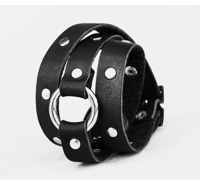 Leather wrap bracelet for men or women, code 8071