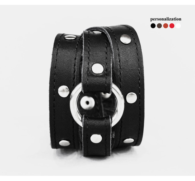 Leather wrap bracelet for men or women, code 8071st