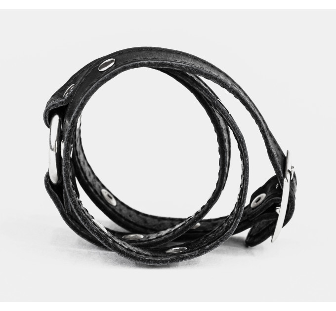 Leather wrap bracelet for men or women, code 8071st