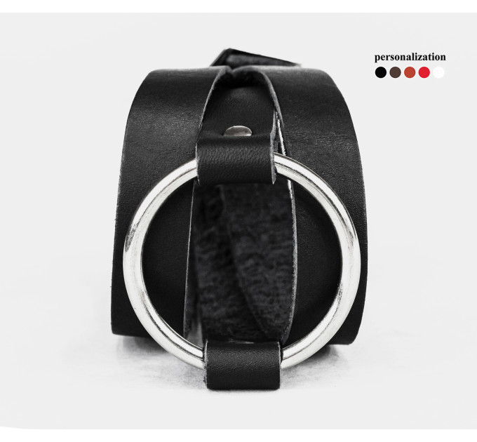 Leather wrap bracelet for men or women, code 8072