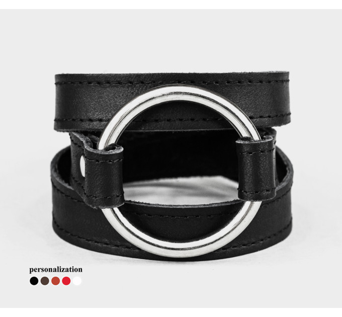 Leather wrap bracelet for men or women, code 8072st
