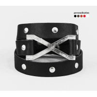 Leather wrap bracelet for men or women, code 8073