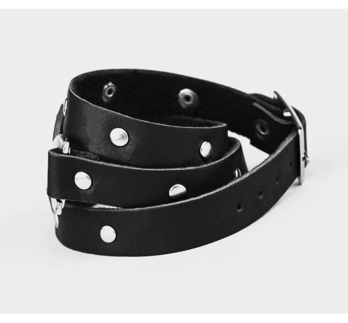 Leather wrap bracelet for men or women, code 8073