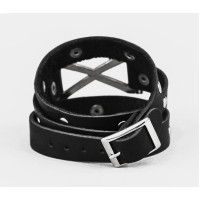 Leather wrap bracelet for men or women, code 8073