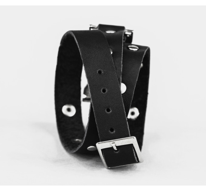 Leather wrap bracelet for men or women, code 8073