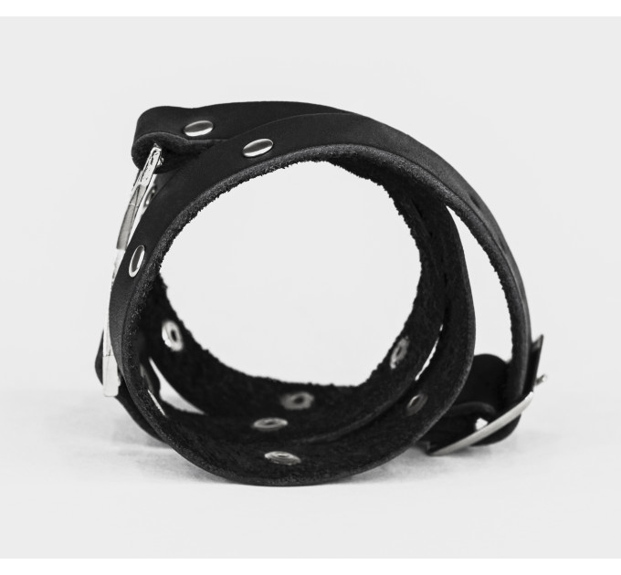 Leather wrap bracelet for men or women, code 8073