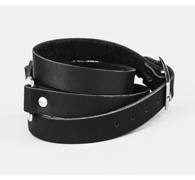 Leather wrap bracelet for men or women, code 8074