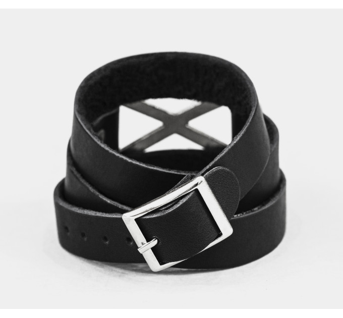 Leather wrap bracelet for men or women, code 8074