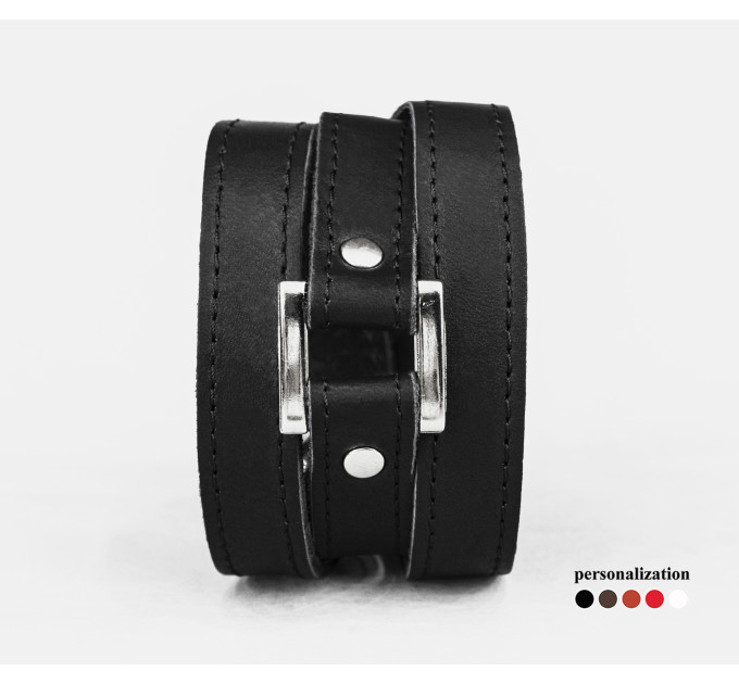 Leather wrap bracelet for men or women, code 8075st