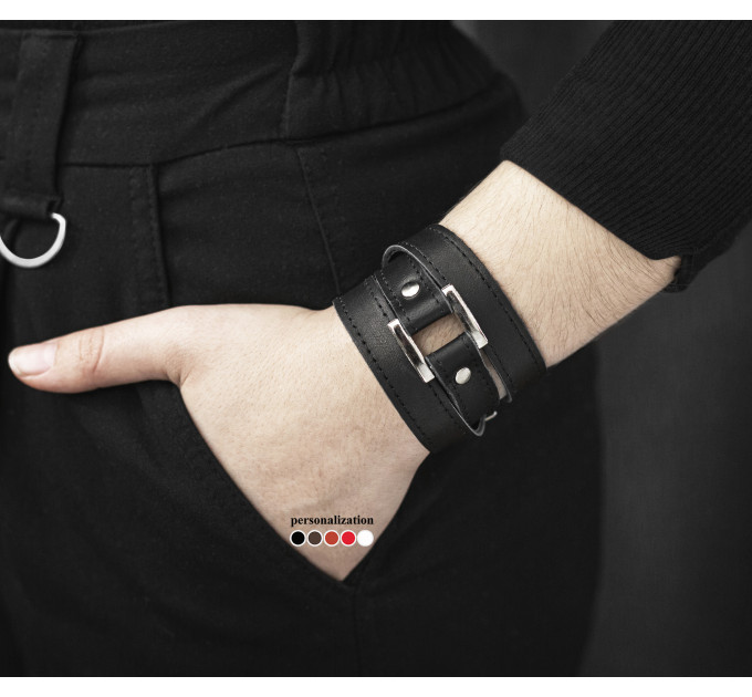 Leather wrap bracelet for men or women, code 8075st