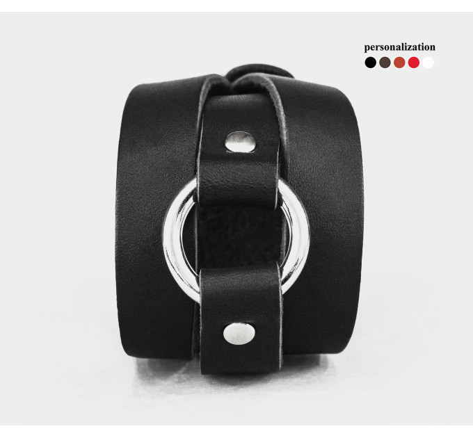 Leather wrap bracelet for men or women, code 8076