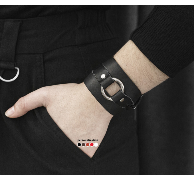 Leather wrap bracelet for men or women, code 8076