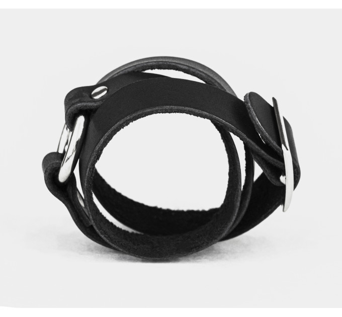 Leather wrap bracelet for men or women, code 8076