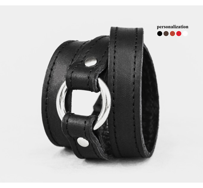 Leather wrap bracelet for men or women, code 8076st