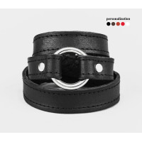 Leather wrap bracelet for men or women, code 8076st