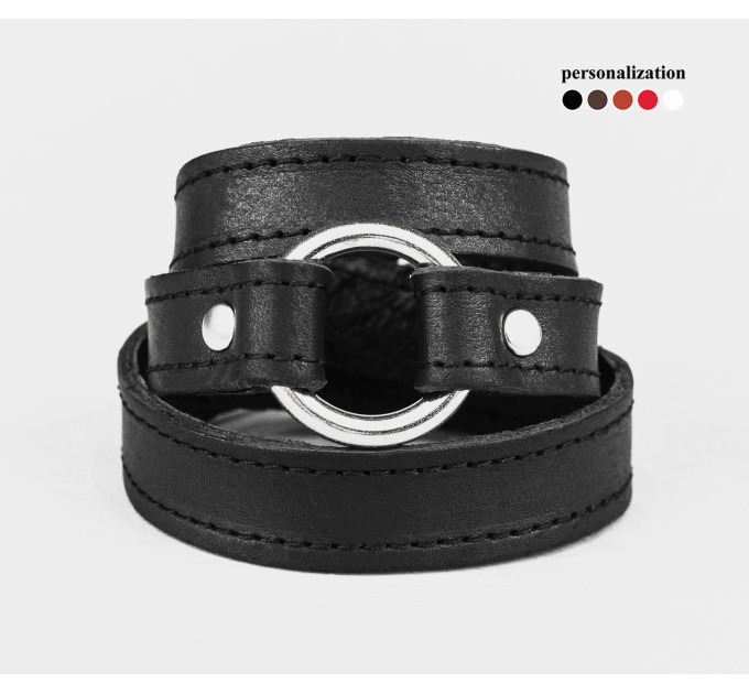 Leather wrap bracelet for men or women, code 8076st