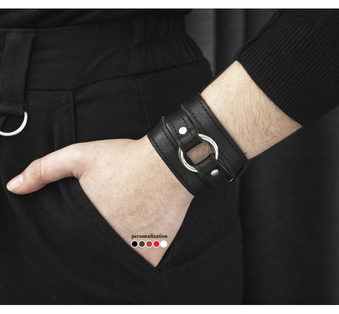 Leather wrap bracelet for men or women, code 8076st