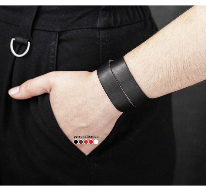 Leather wrap bracelet for men or women, code 8086