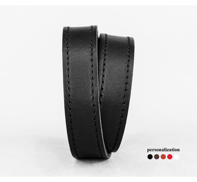 Leather wrap bracelet for men or women, code 8086st