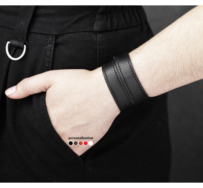 Leather wrap bracelet for men or women, code 8086st