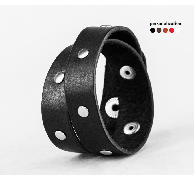 Leather wrap bracelet for men or women, code 8091