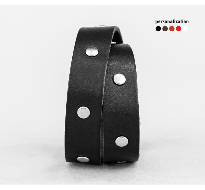 Leather wrap bracelet for men or women, code 8091