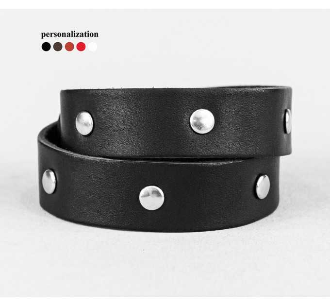 Leather wrap bracelet for men or women, code 8091