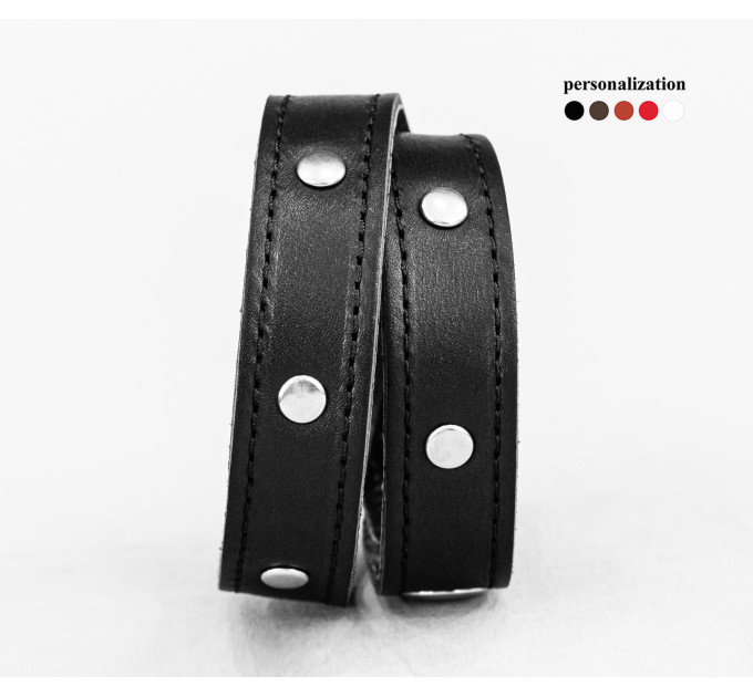 Leather wrap bracelet for men or women, code 8091st