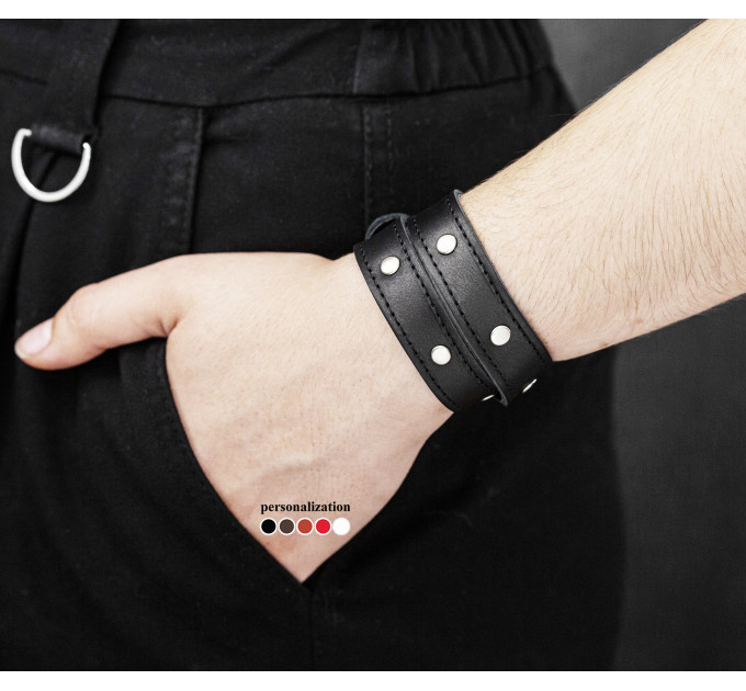 Leather wrap bracelet for men or women, code 8091st