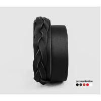 Leather wrap bracelet for men or women, code 8095