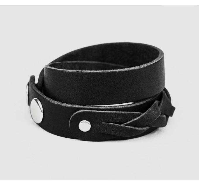 Leather wrap bracelet for men or women, code 8095