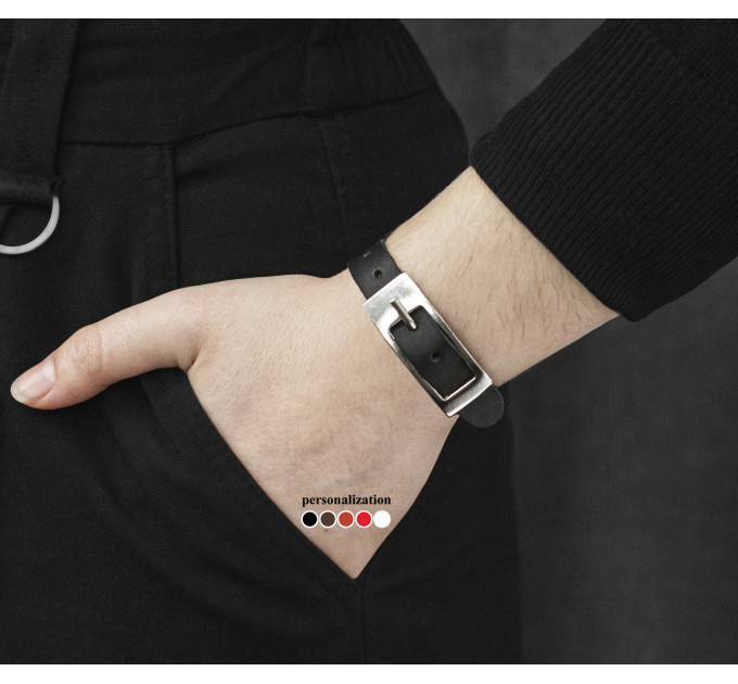 Leather bracelet for men or women, code 8101