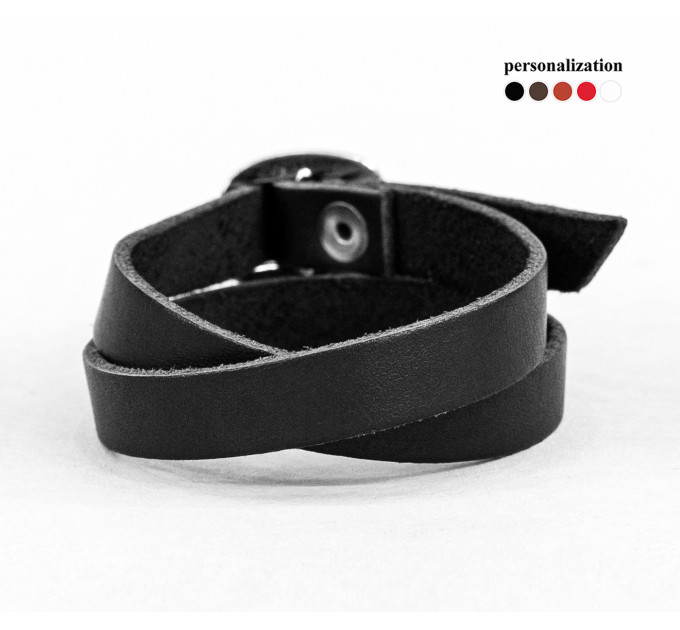 Leather bracelet for men or women, code 8160