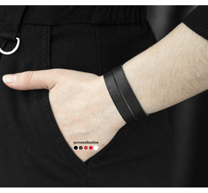 Leather bracelet for men or women, code 8160