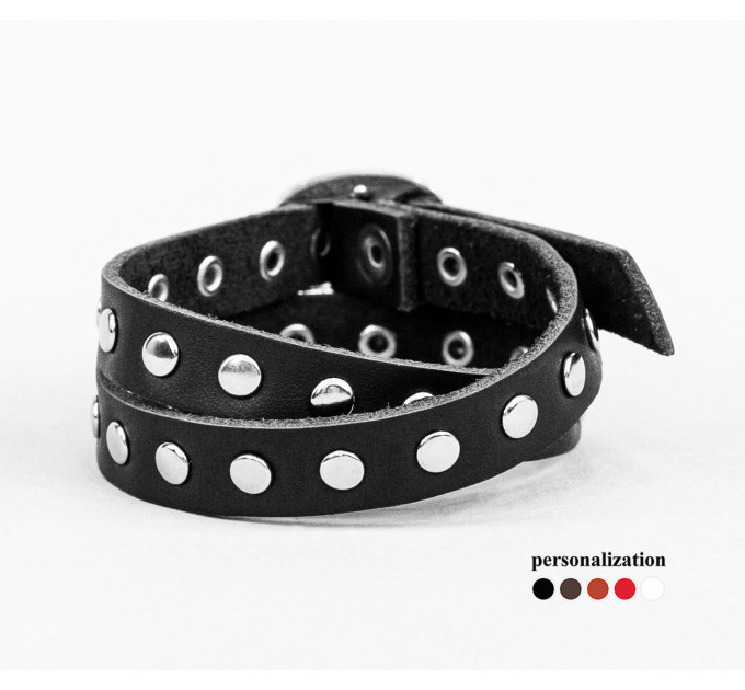 Leather bracelet for men or women, code 8161