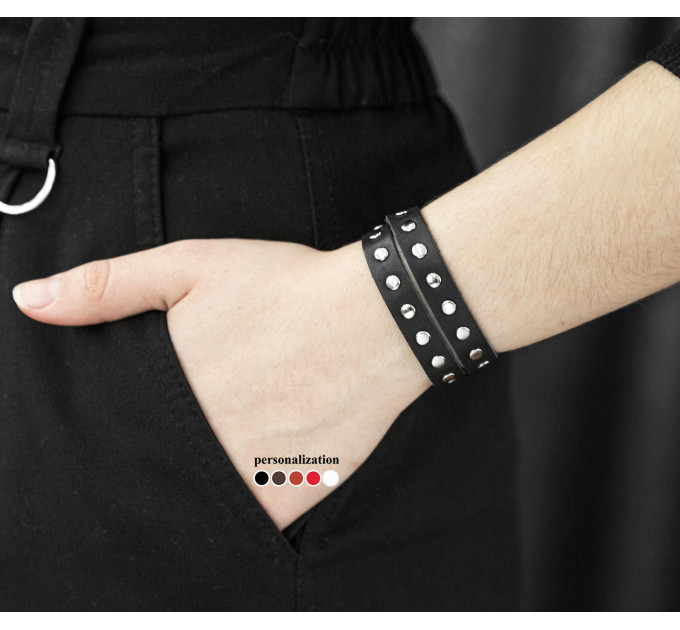 Leather bracelet for men or women, code 8161